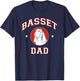 Basset Hound Dad Dog Father T-Shirt - T-Shirt | Navy