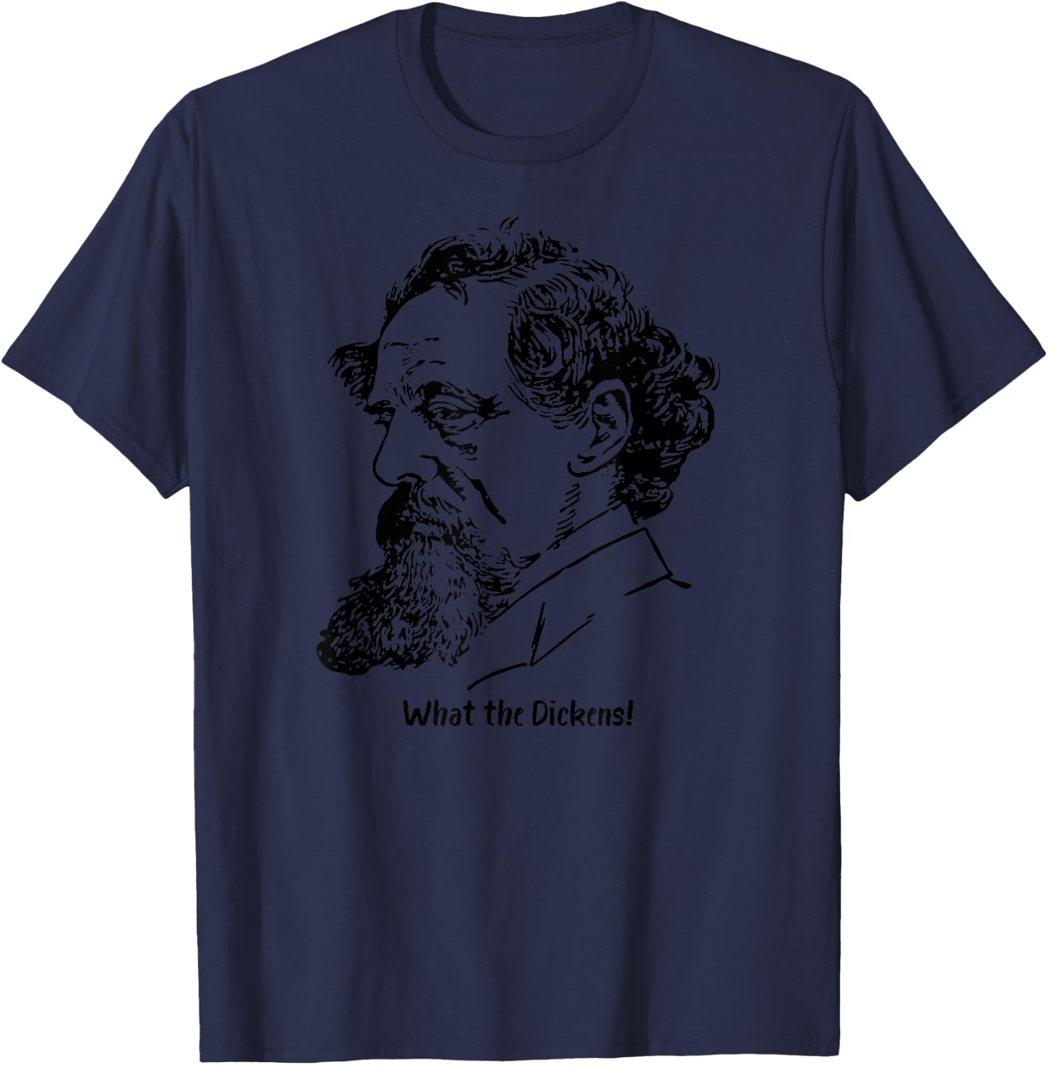 Charles Dickens Gift T-Shirt - T-Shirt | Navy