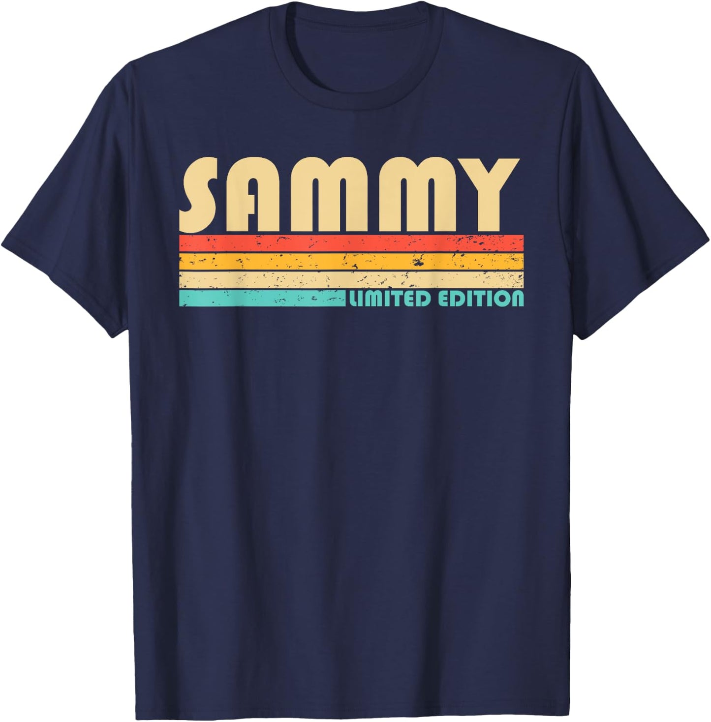 SAMMY Name Personalized Funny Retro Vintage Birthday T-Shirt - T-Shirt | Navy