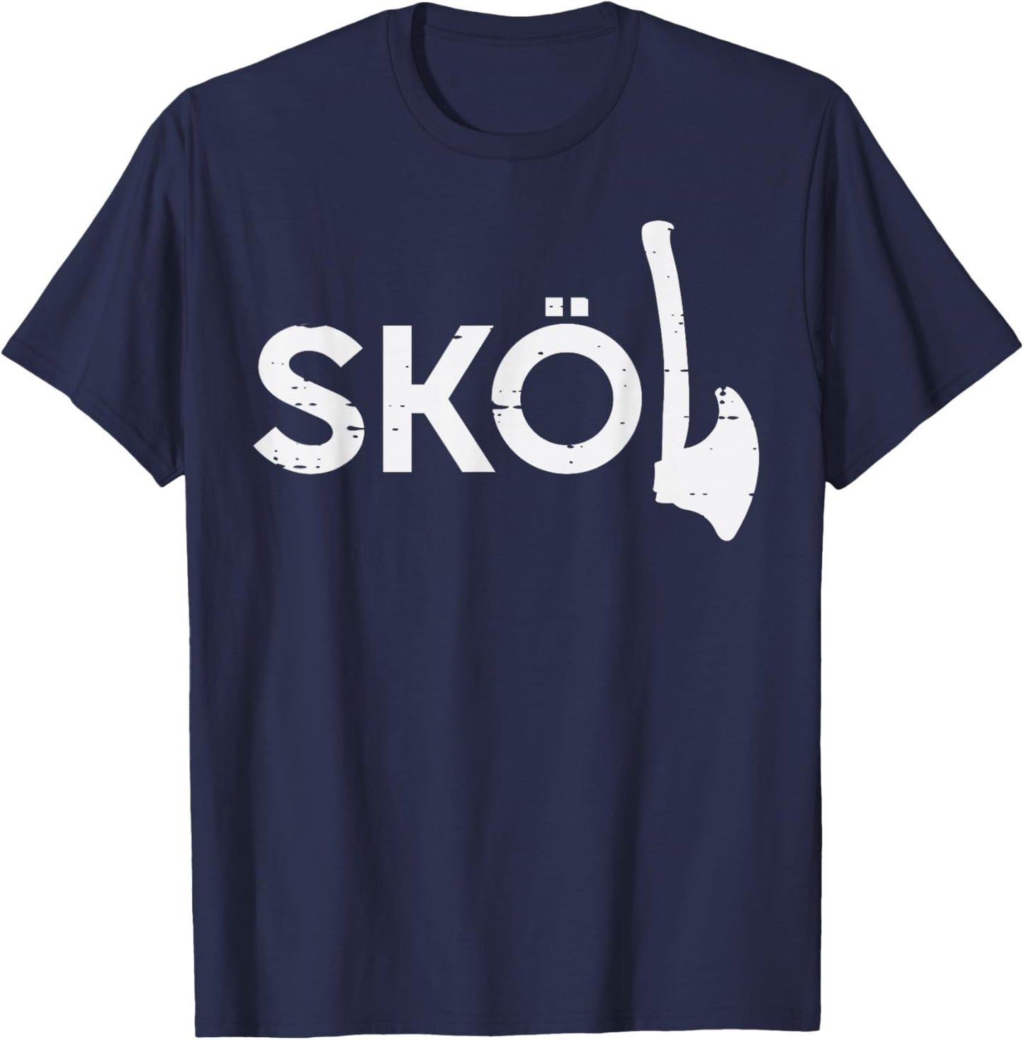 Viking Skol Axe Norse Mythology Chant Men Boys Kids Women T-Shirt - T-Shirt | Navy