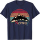 Norway Mountains Landscape Traveler Gift Norway T-Shirt - T-Shirt | Navy