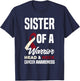 Proud Sister Of A Warrior Head & Neck Cancer Awareness T-Shirt - T-Shirt | Navy