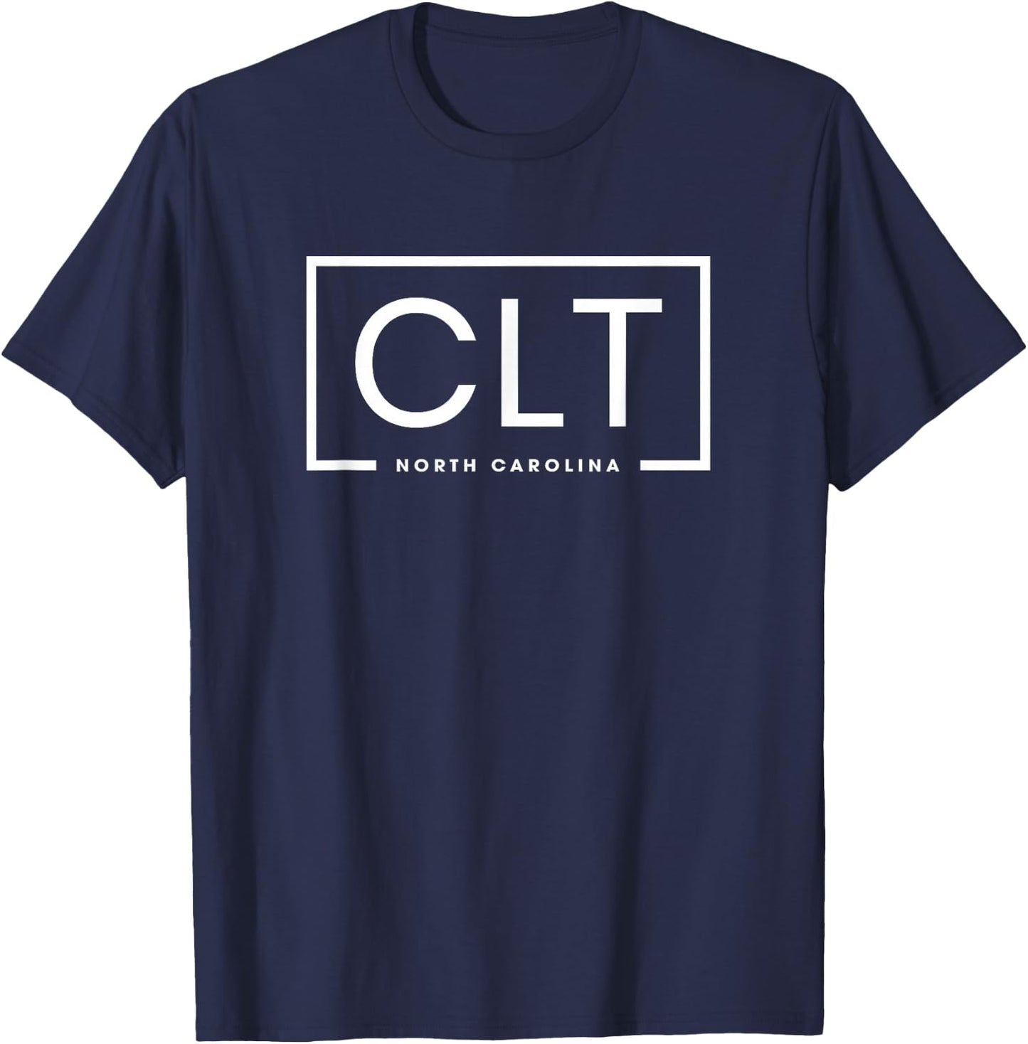 Charlotte NC CLT Square Retro Throwback Girls Women Souvenir T-Shirt - T-Shirt | Navy