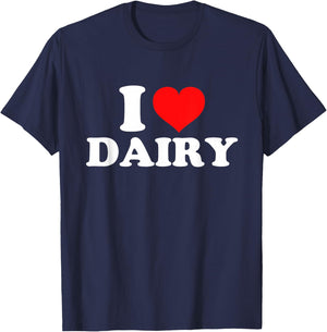 I Love Dairy T-Shirt - T-Shirt | Navy