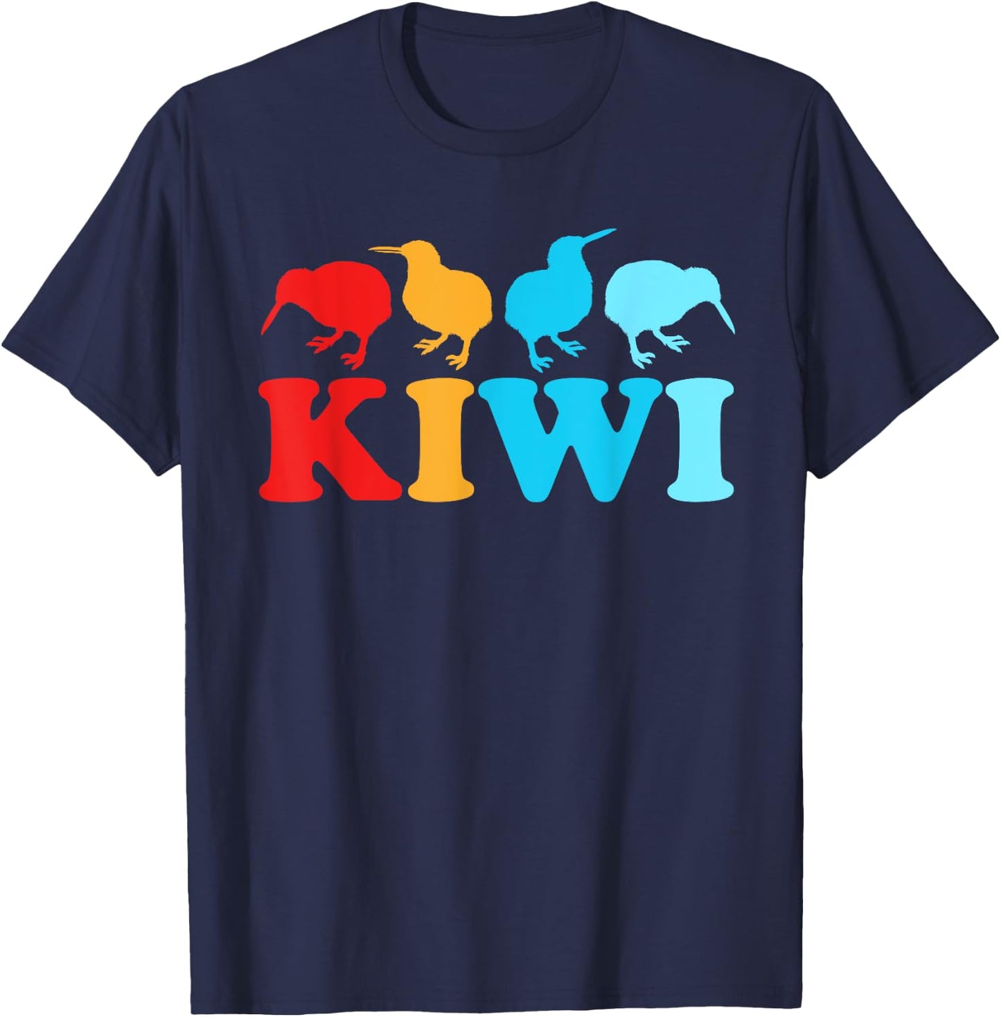 Kiwi Squad New Zealand Kiwi Bird T-Shirt - T-Shirt | Navy