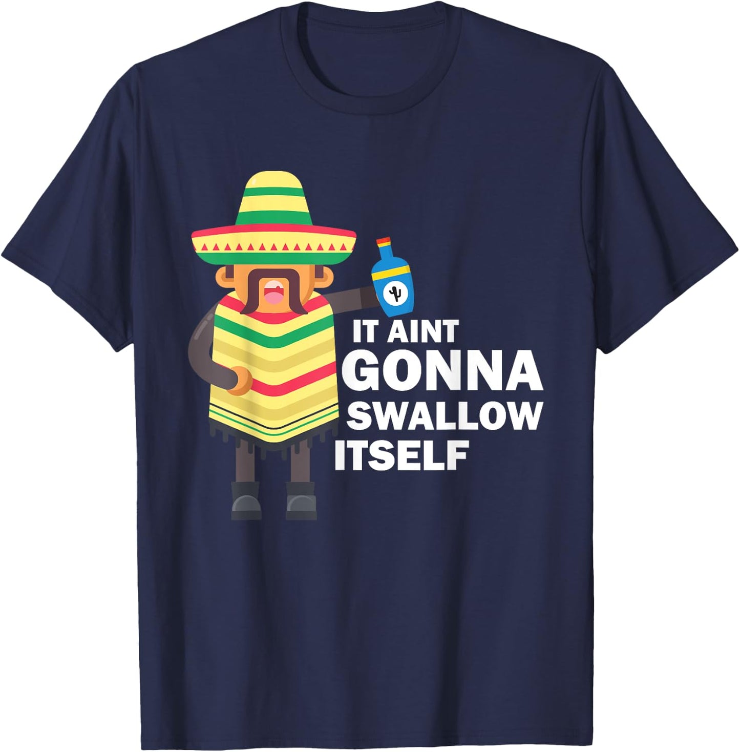 Juan Drinking Mexican Fiesta Quote Funny Cinco de Mayo T-Shirt - T-Shirt | Navy