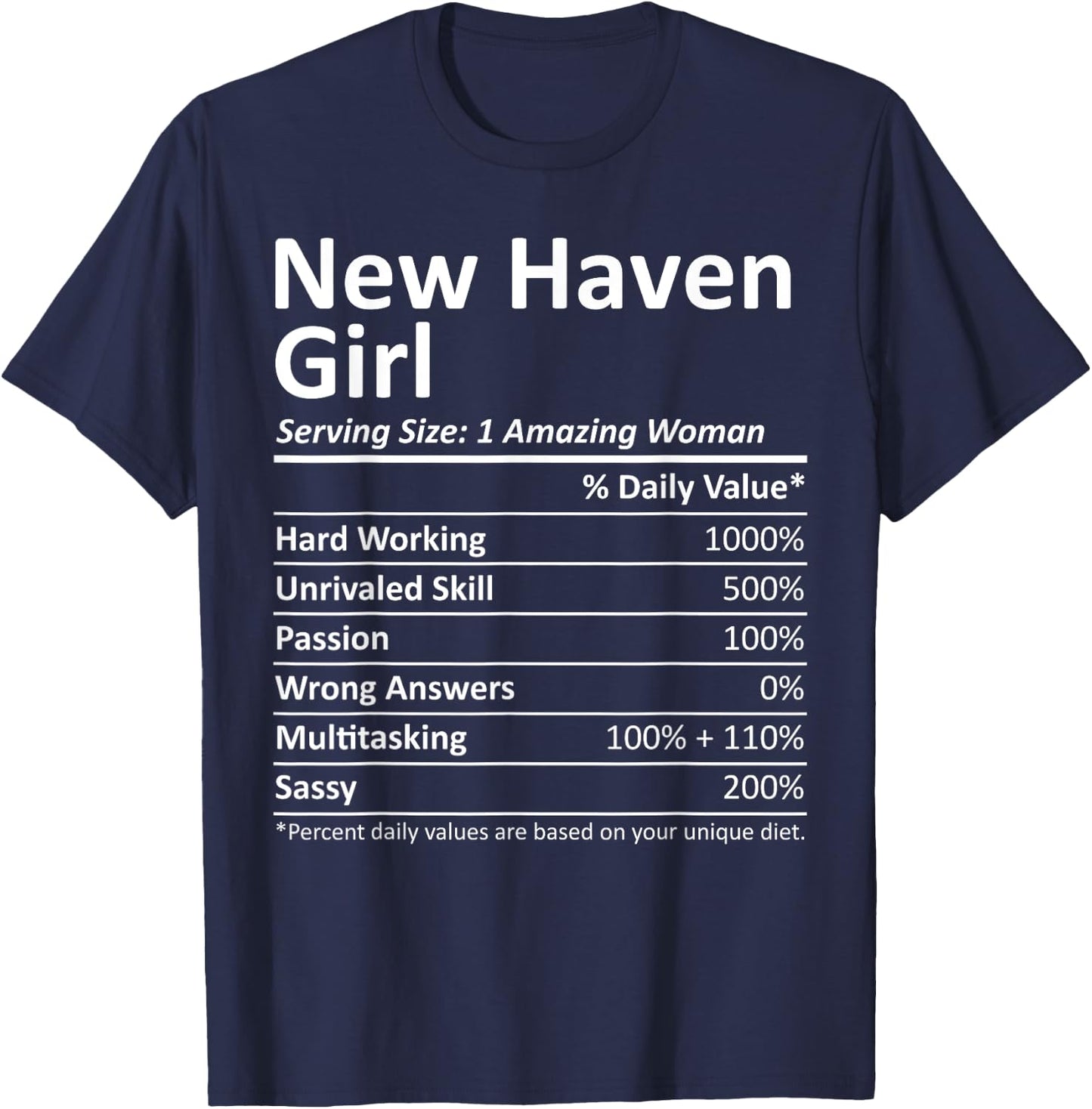 NEW HAVEN GIRL CT CONNECTICUT Funny City Home Roots USA Gift T-Shirt - T-Shirt | Navy