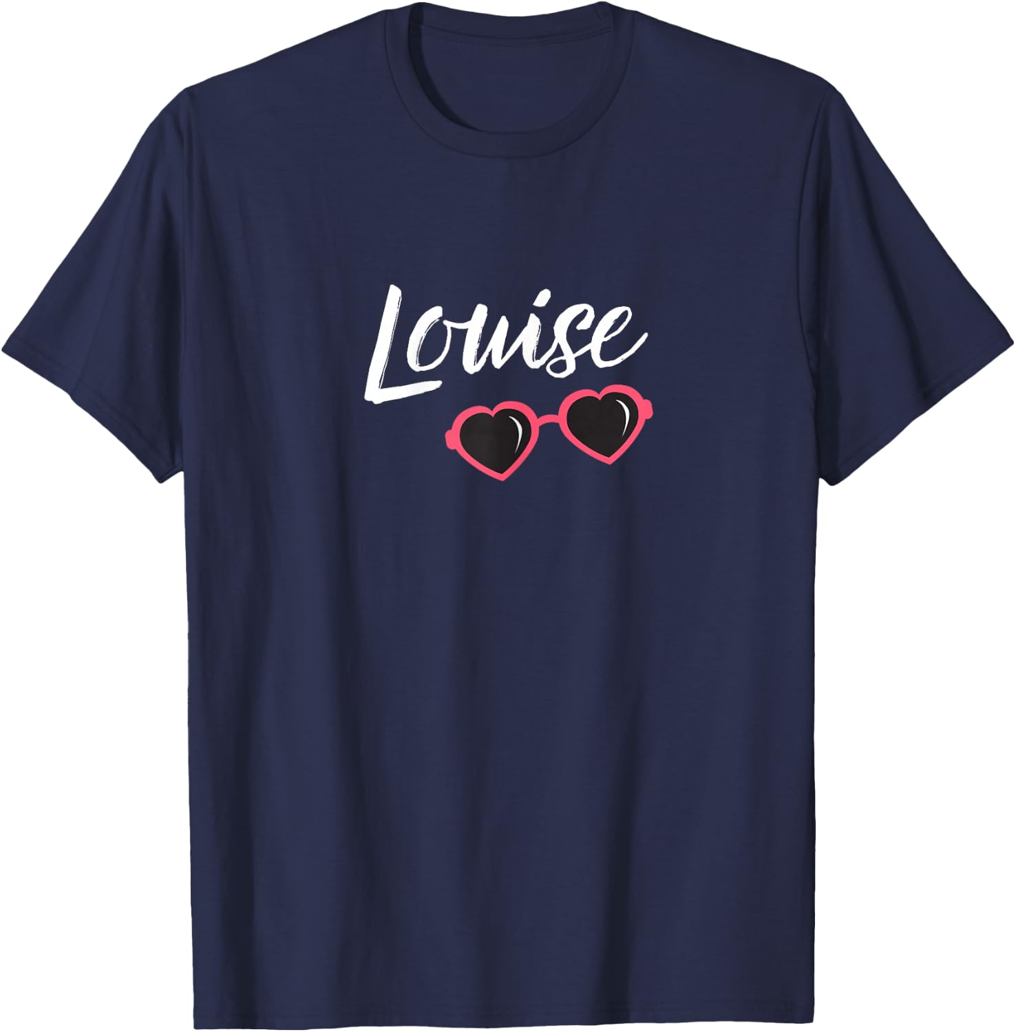 Louise Shirt Pink Glasses Cute Matching Best Friends T-Shirt - T-Shirt | Navy