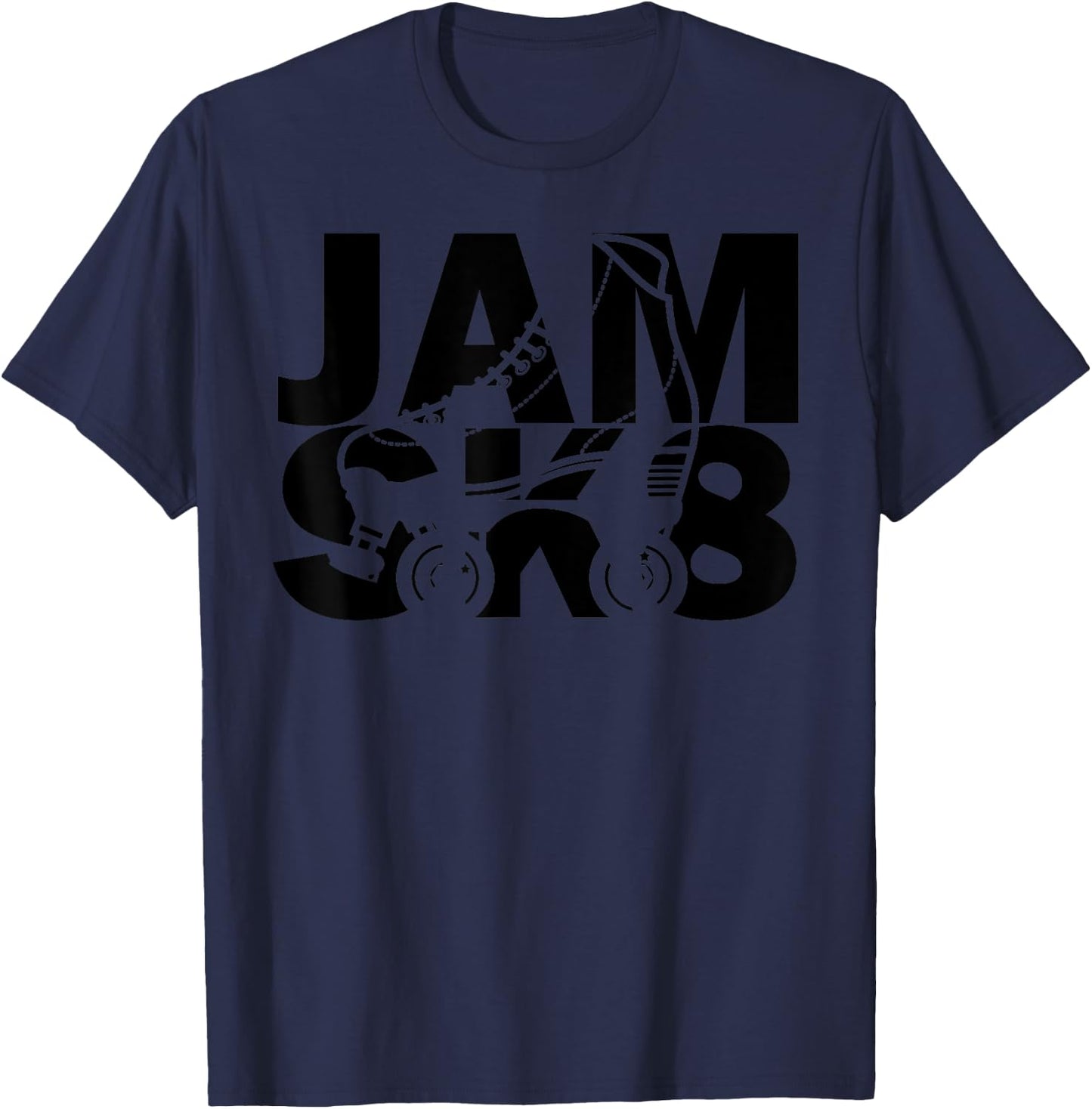 Roller Jam Skating Roller Skates 80s 90s T-Shirt - T-Shirt | Navy