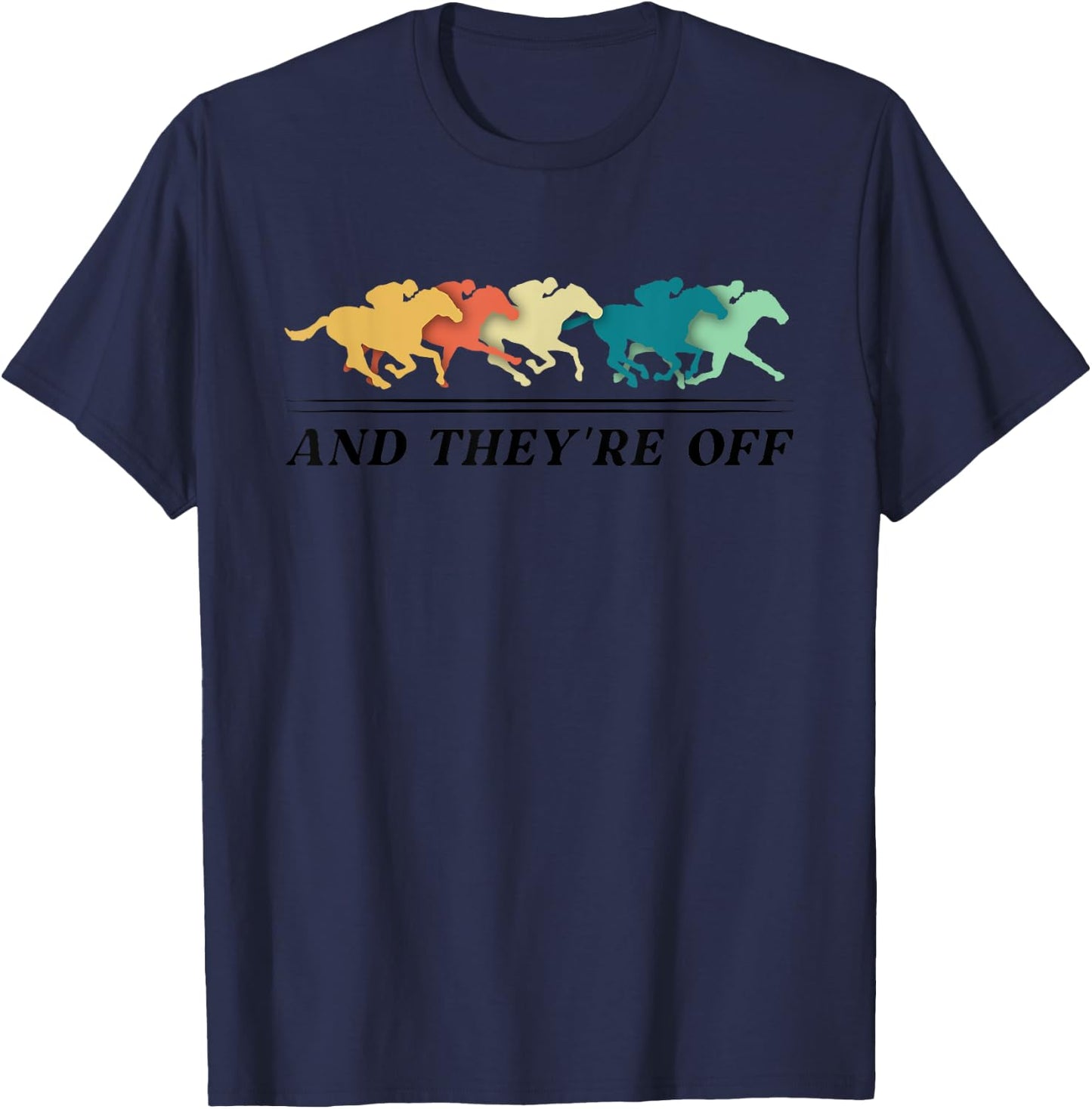 Funny Horse Racing Jockey Racer Derby Rider Track Race Gifts T-Shirt - T-Shirt | Navy