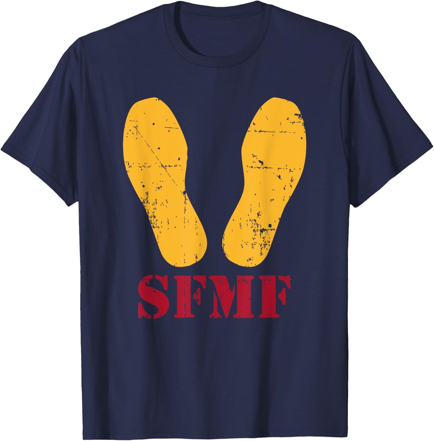 Yellow Footprints - SFMF T-Shirt - T-Shirt | Navy