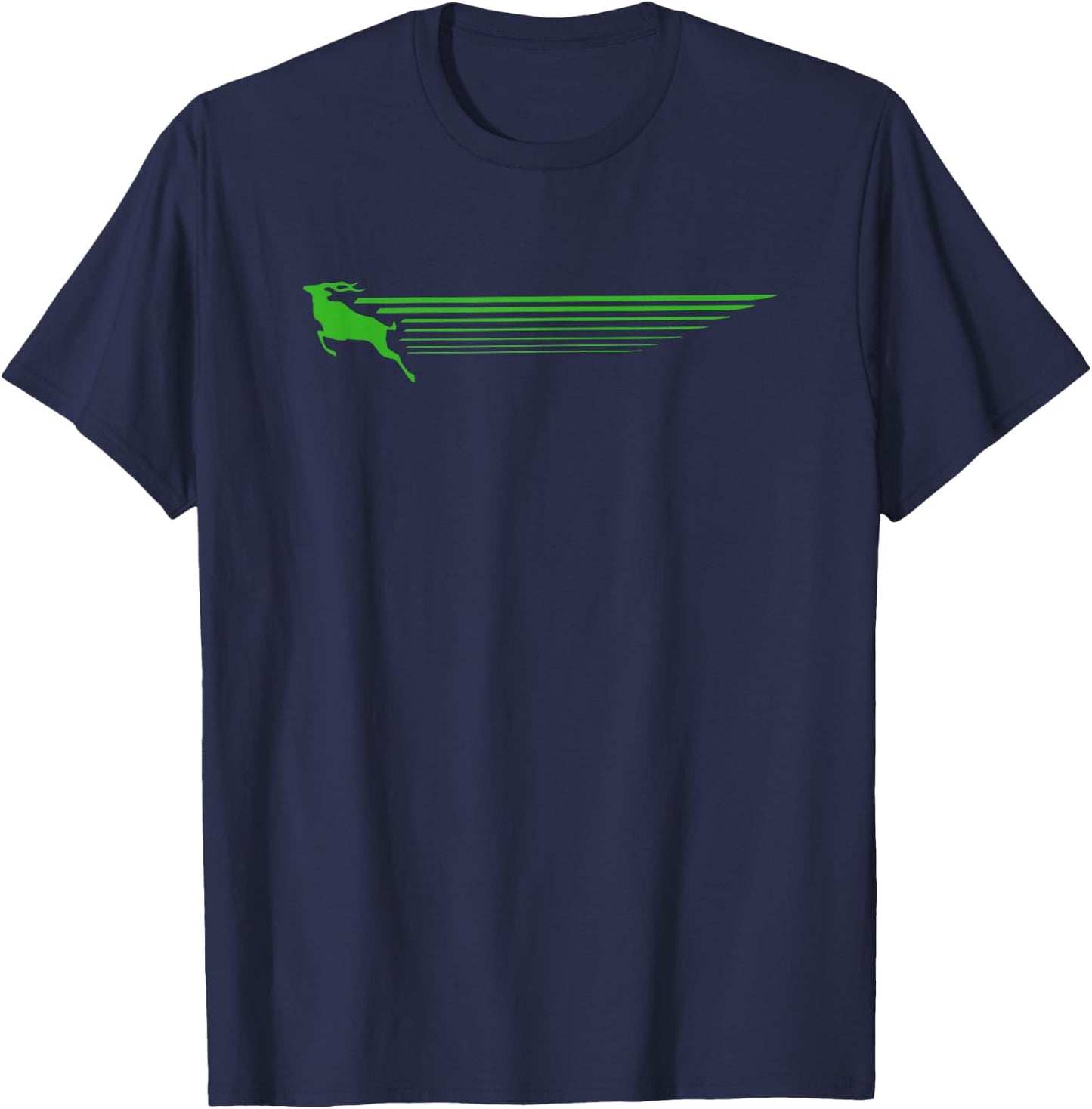 Run Like an Antelope | Retro Music-Inspired Design T-Shirt - T-Shirt | Navy