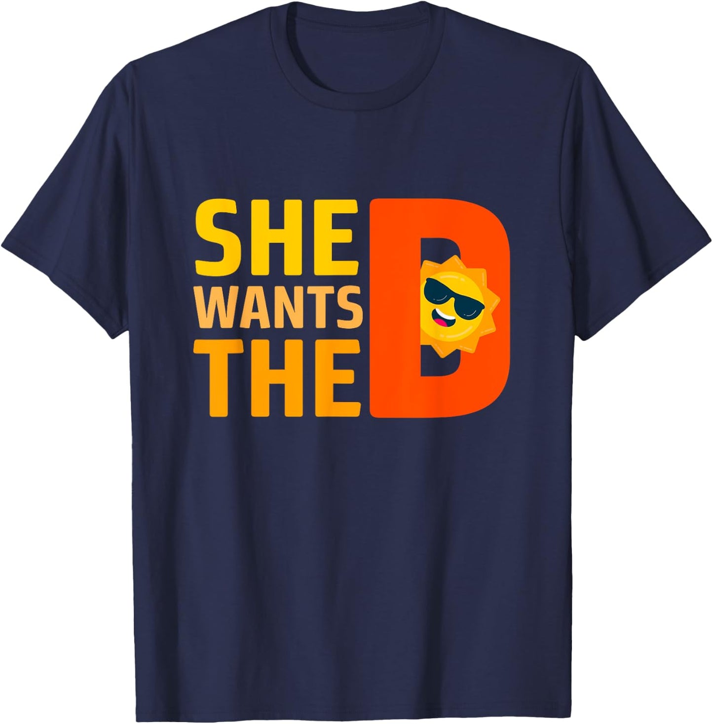 It wants the vitamin D sun tanning sun retro vitamin D T-Shirt - T-Shirt | Navy