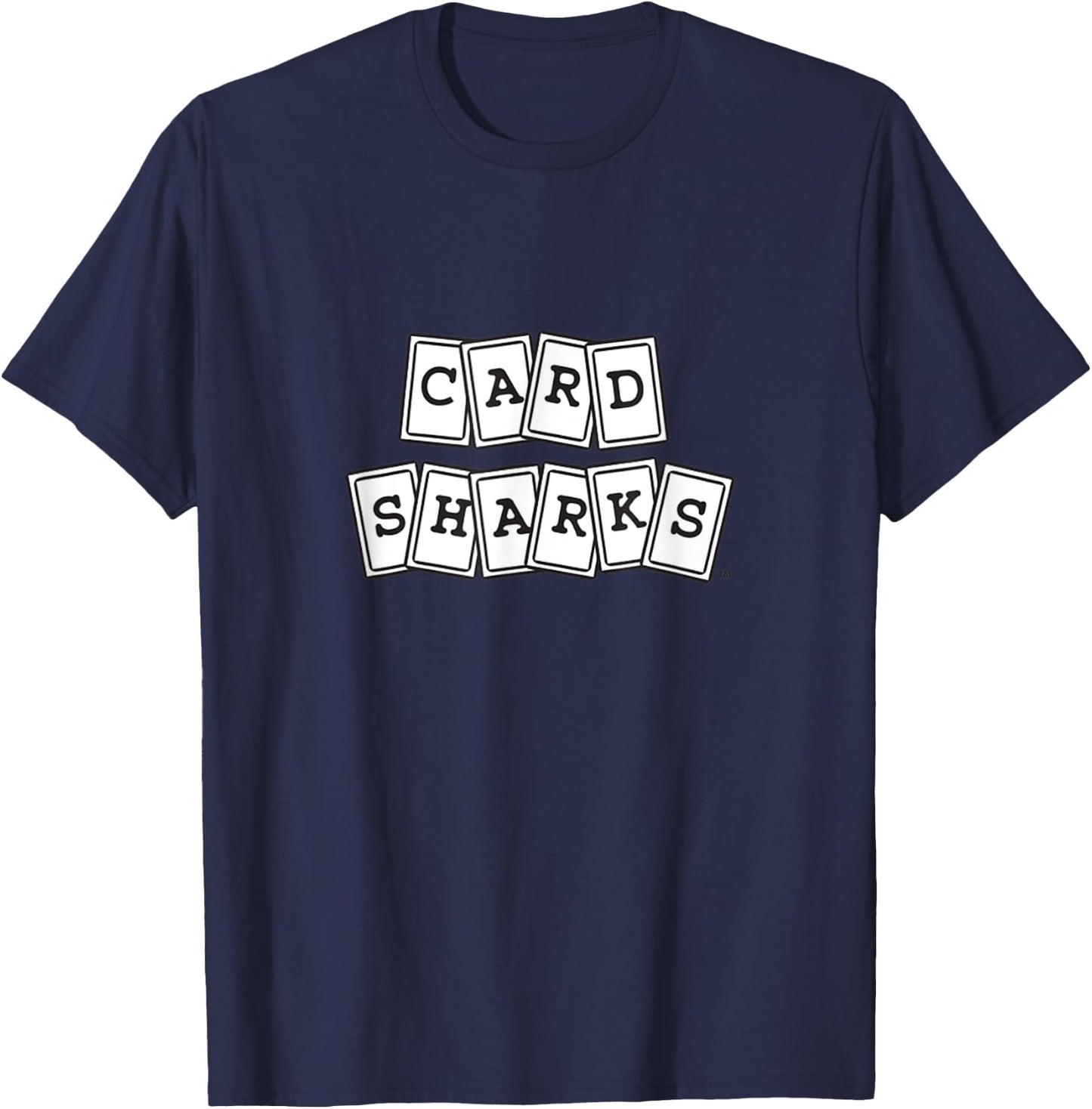 BUZZR Card Sharks Classic TV Game Show T-Shirt - T-Shirt | Navy