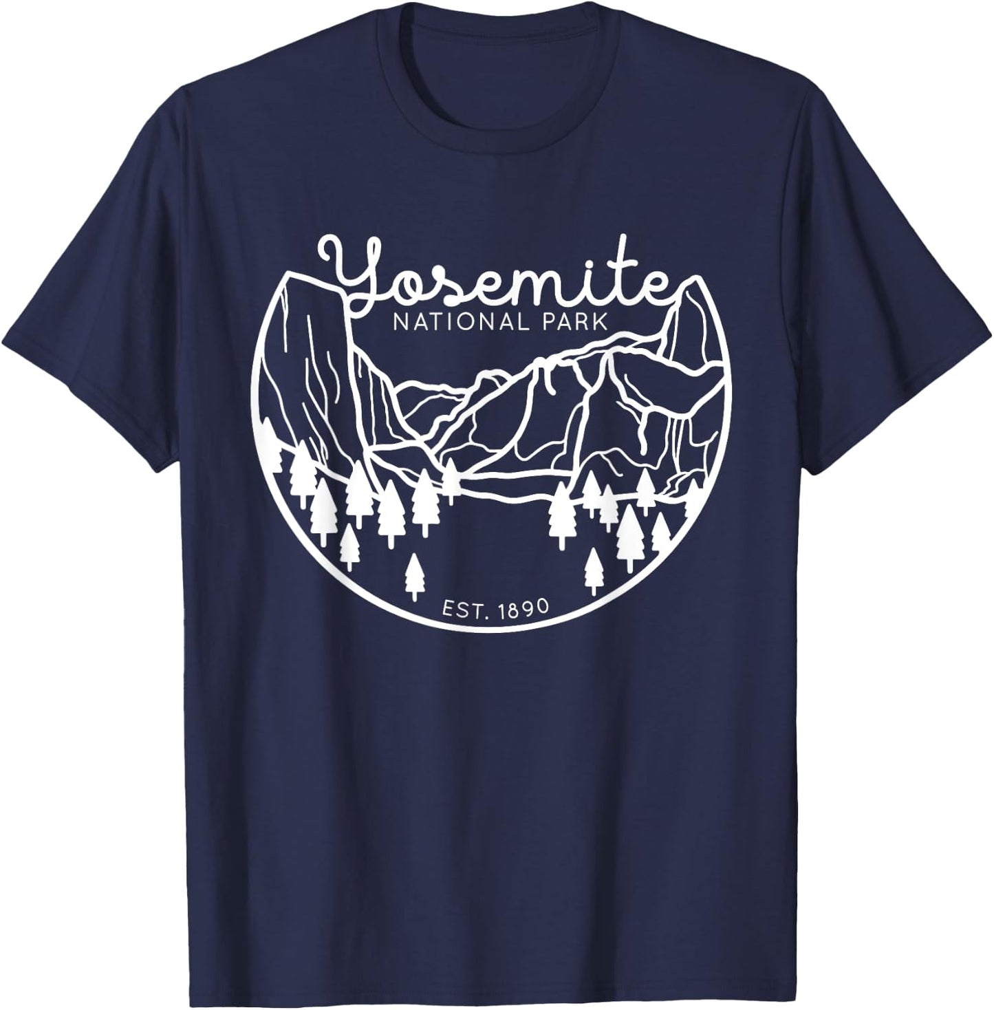 Yosemite National Park 1890 California Sierra Nevada T-Shirt - T-Shirt | Navy