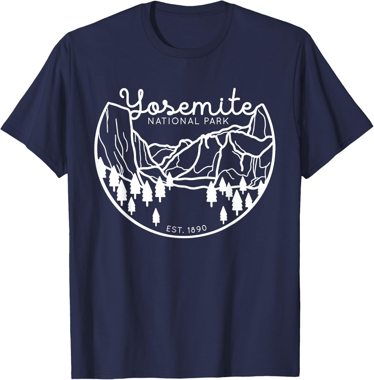 Yosemite National Park 1890 California Sierra Nevada T-Shirt - T-Shirt | Navy