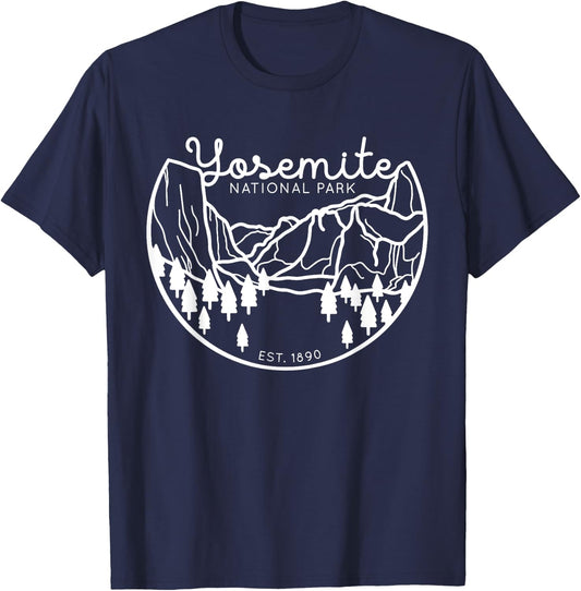 Yosemite National Park 1890 California Sierra Nevada T-Shirt - T-Shirt | Navy