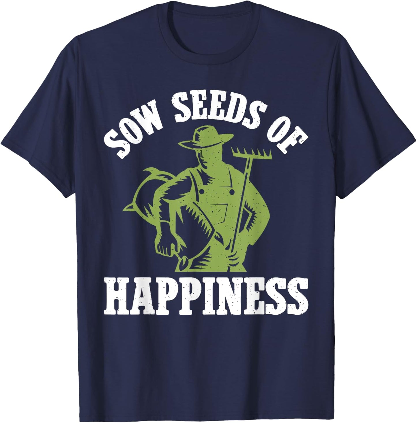 Sow Seeds of Happiness Farm T-Shirt - T-Shirt | Navy