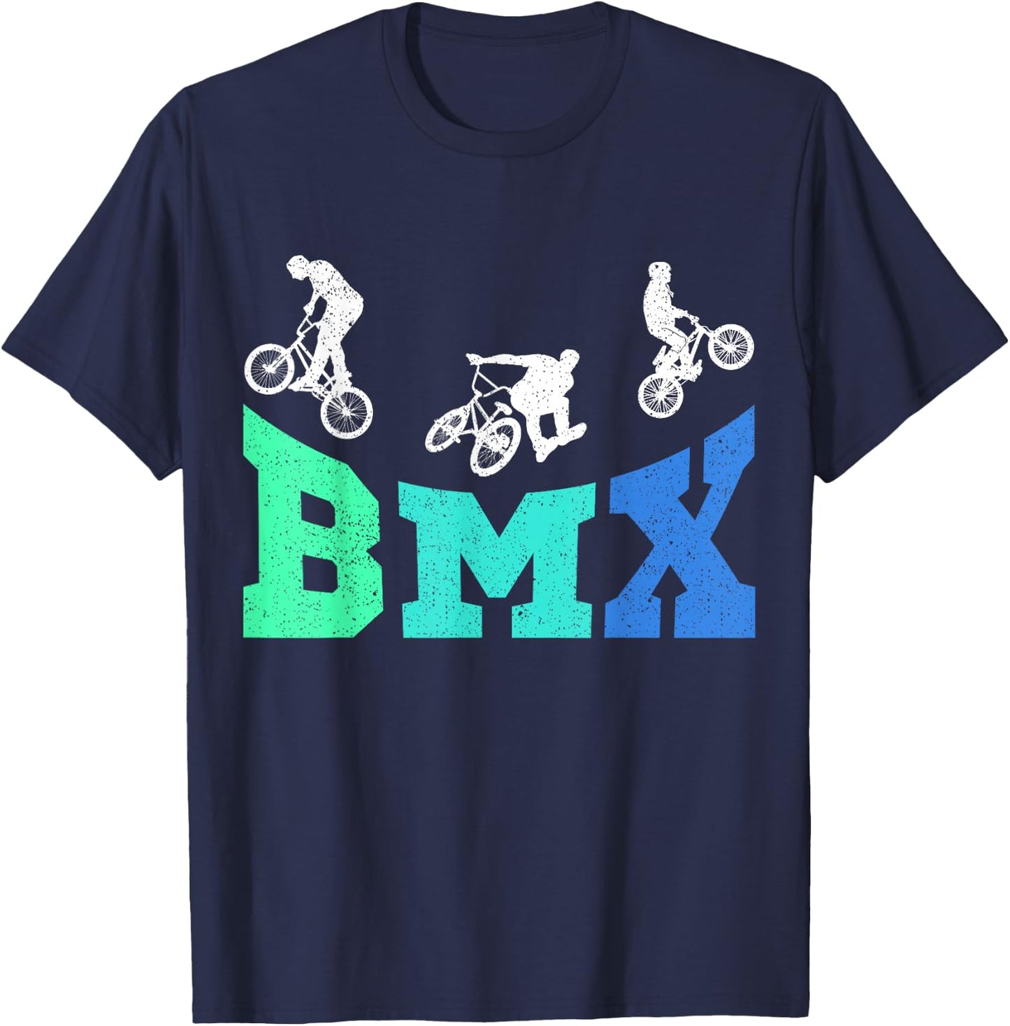 BMX Bike Bicycle Boys Kids Men T-Shirt - T-Shirt | Navy