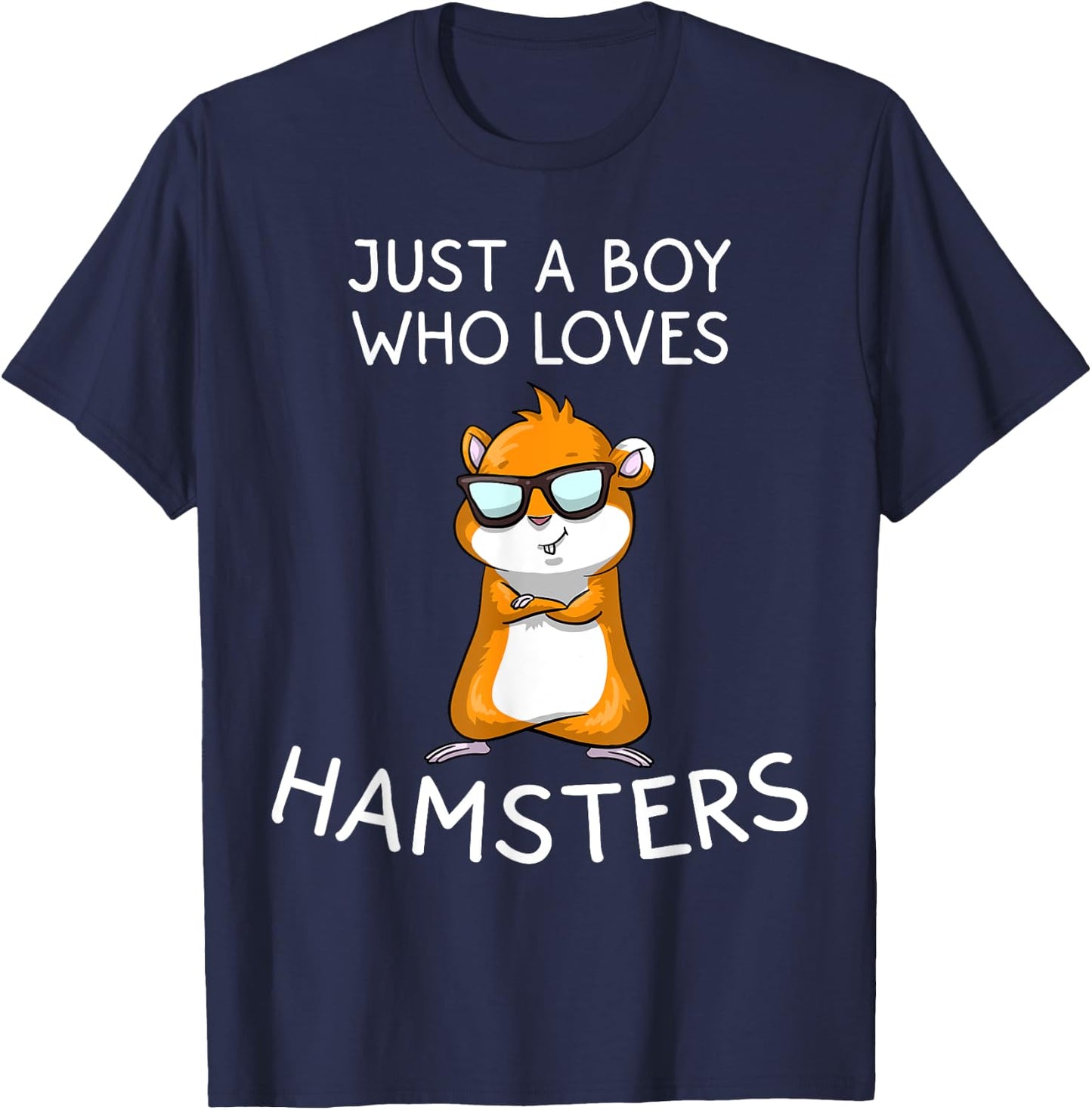 Funny Hamster Gift Kids And Boys Cool Tiny Rat Pet Lover T-Shirt - T-Shirt | Navy