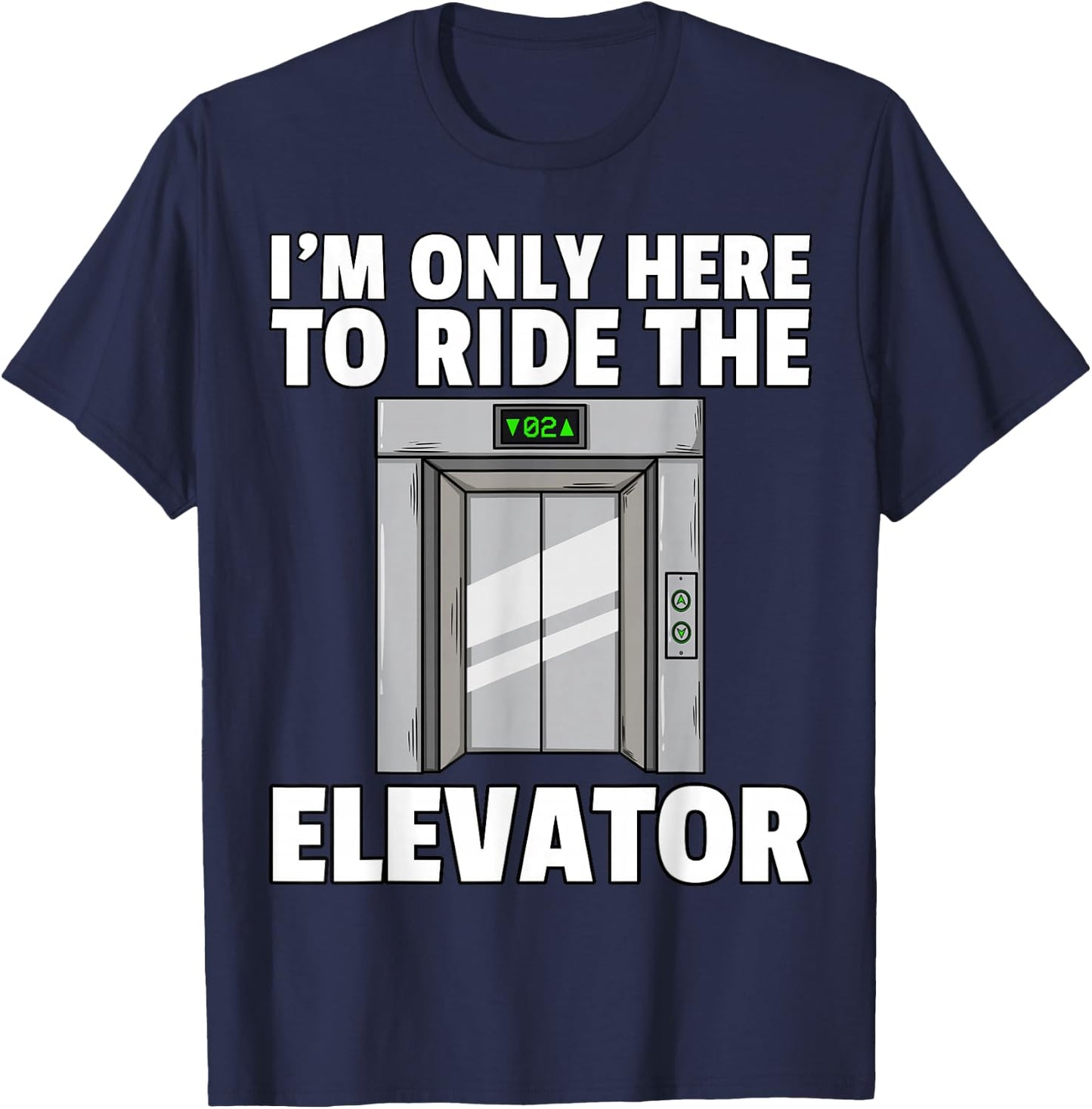 Elevator Buttons Mechanic Technician T-Shirt - T-Shirt | Navy