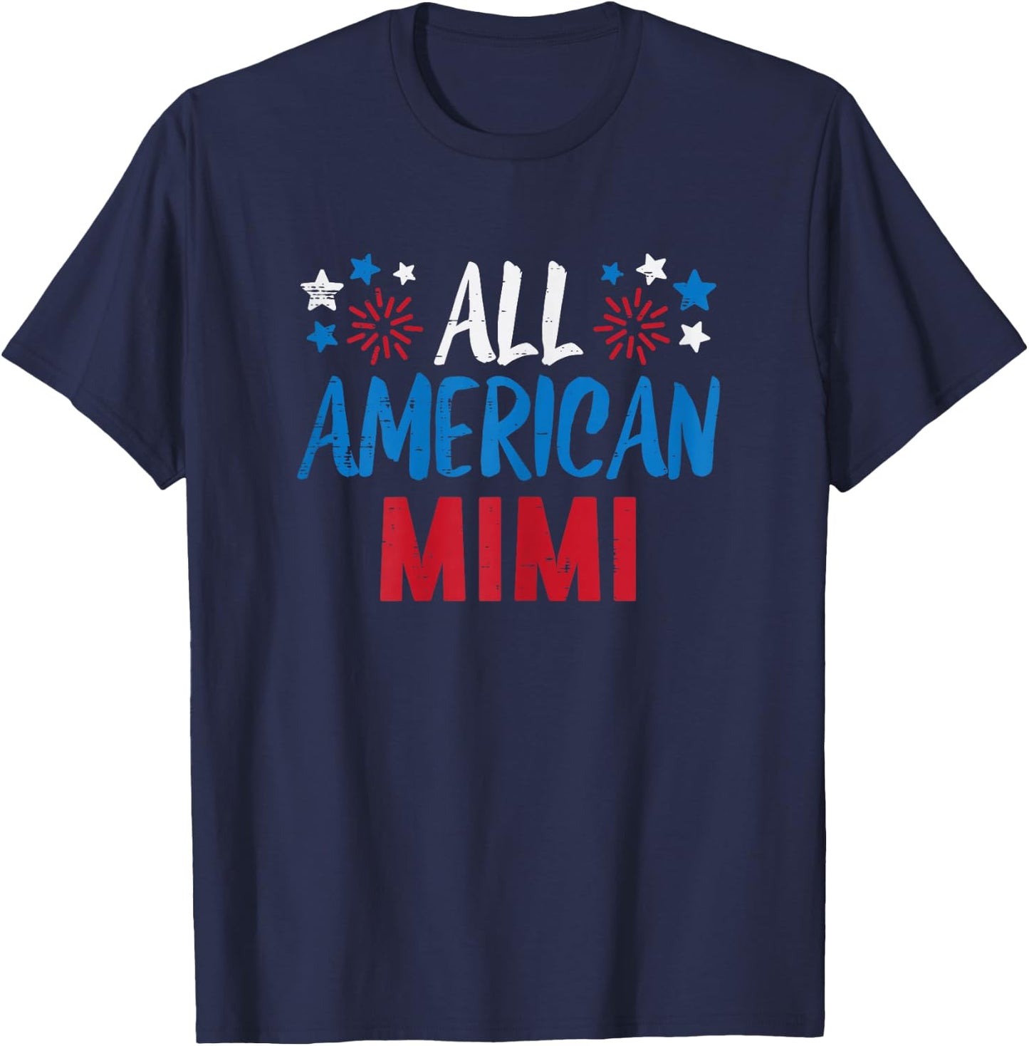 All American Mimi Grandma 4th July Matching Family Patriot T-Shirt - T-Shirt | Navy