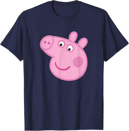Peppa Pig Big Face T-Shirt - T-Shirt | Navy