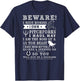 Beware I Ride Horses T-Shirt - T-Shirt | Navy