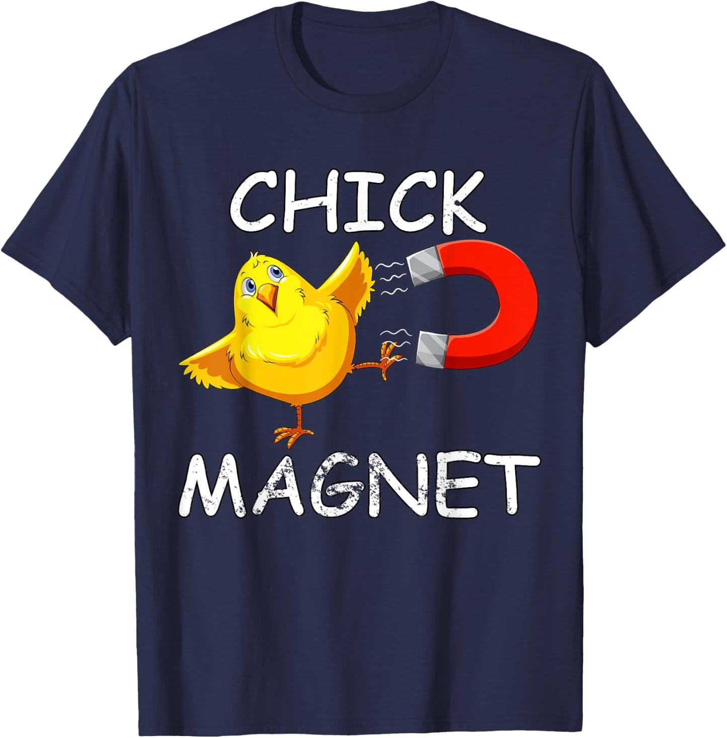 Chick Magnet Funny Easter Cute Baby Chicken Lover Kids Boys T-Shirt - T-Shirt | Navy