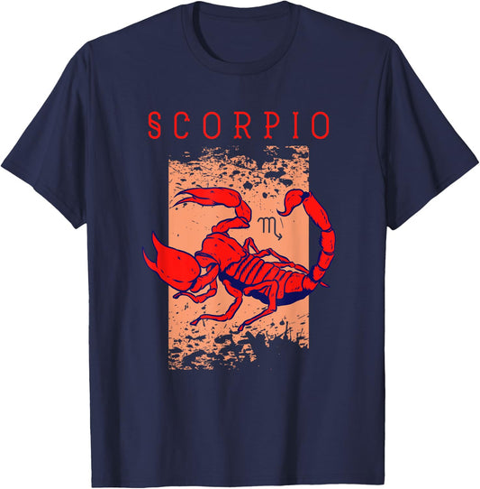 October November Scorpio Astrological Sign Birthday T-Shirt - T-Shirt | Navy