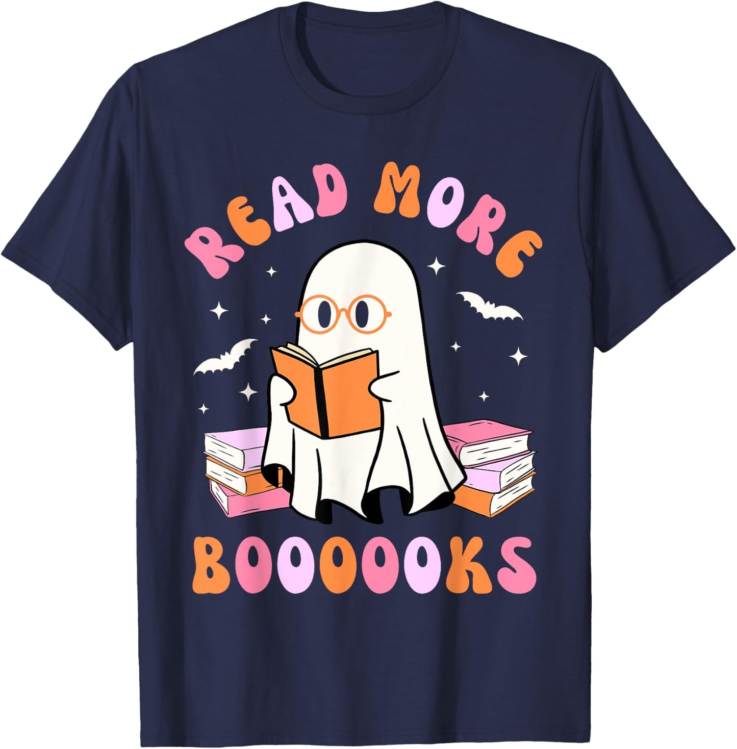 Read More Books Halloween Groovy Reading Kids T-Shirt - T-Shirt | Navy