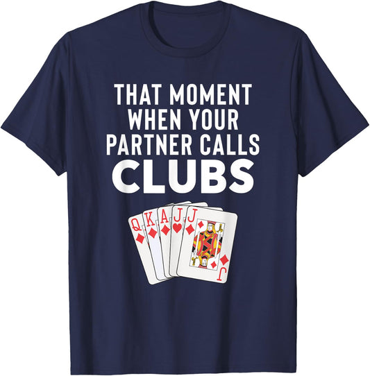 Funny Euchre Gift Partner T-Shirt - T-Shirt | Navy