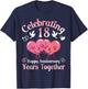 Husband Wife Celebrating 18 Years Together Happy Anniversary T-Shirt - T-Shirt | Navy