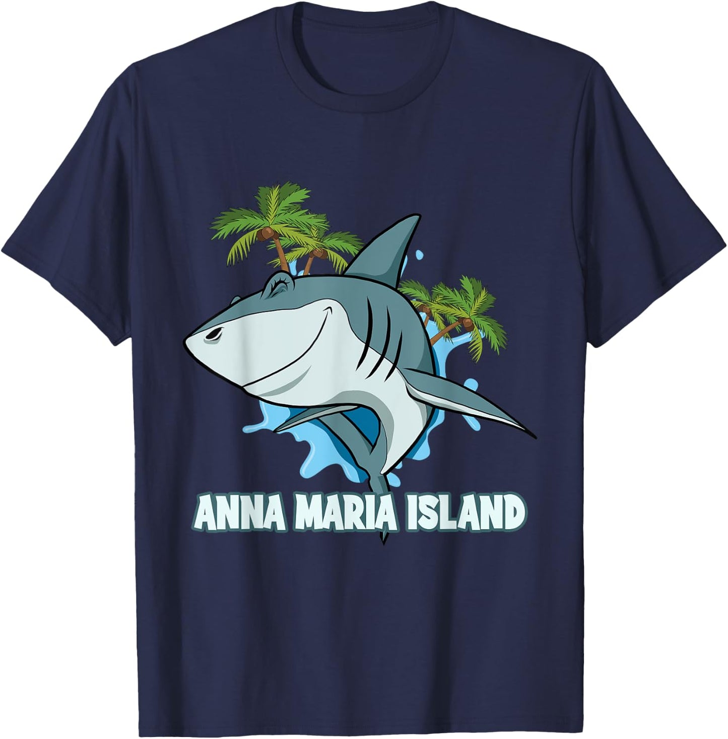 Anna Maria Island USA Shark Souvenir T-Shirt - T-Shirt | Navy