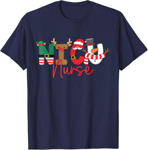 NICU Christmas Shirt NICU Nurse Xmas Party NICU Nursing T-Shirt - T-Shirt | Navy