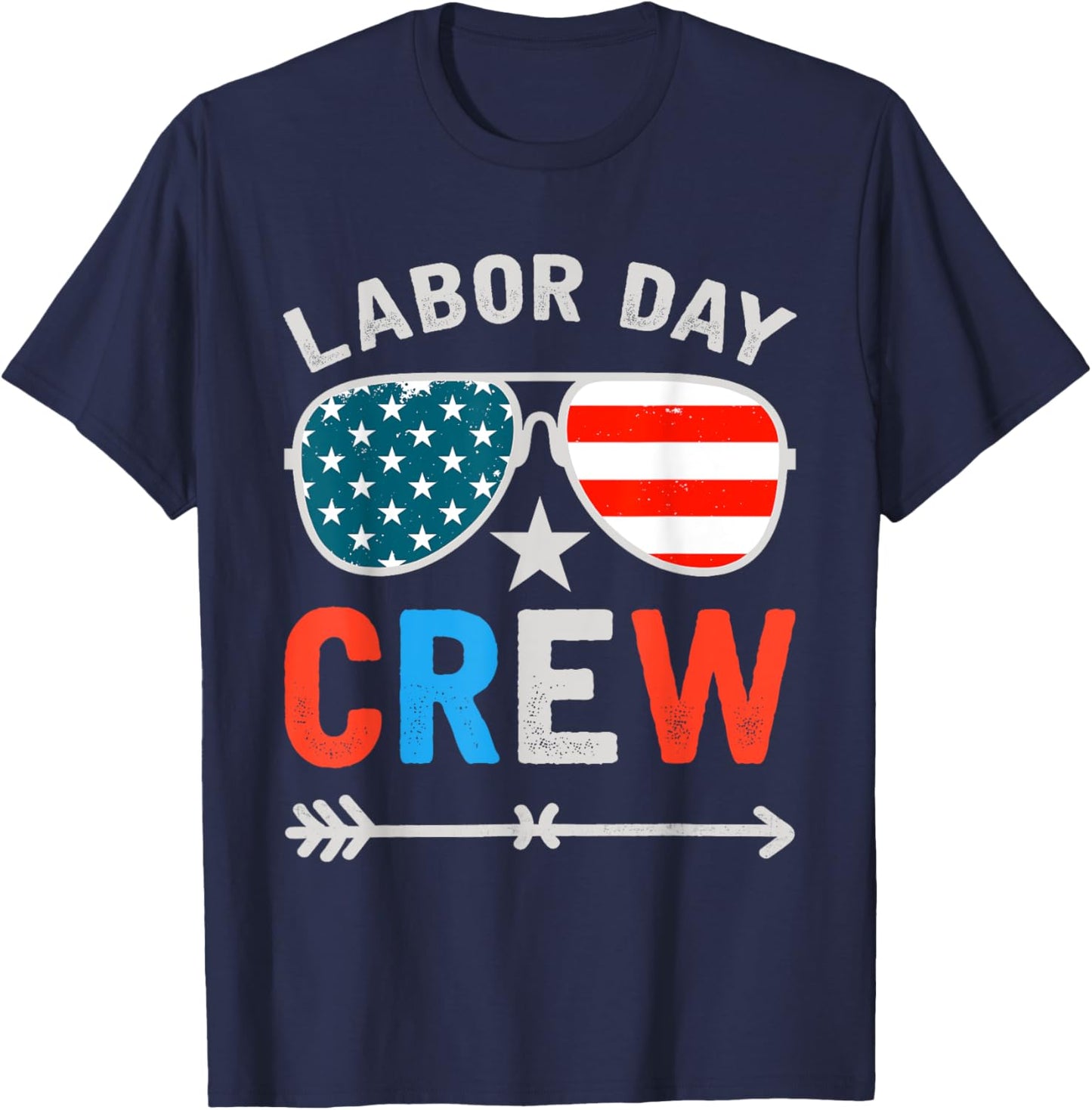 Happy Labor Day Crew Patriot Happy Labor Day T-Shirt - T-Shirt | Navy