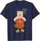 Meow Meow Funny Turkey Thanksgiving T-Shirt - T-Shirt | Navy