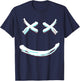 X Eyed Smile Face | X Eyes T-Shirt - T-Shirt | Navy