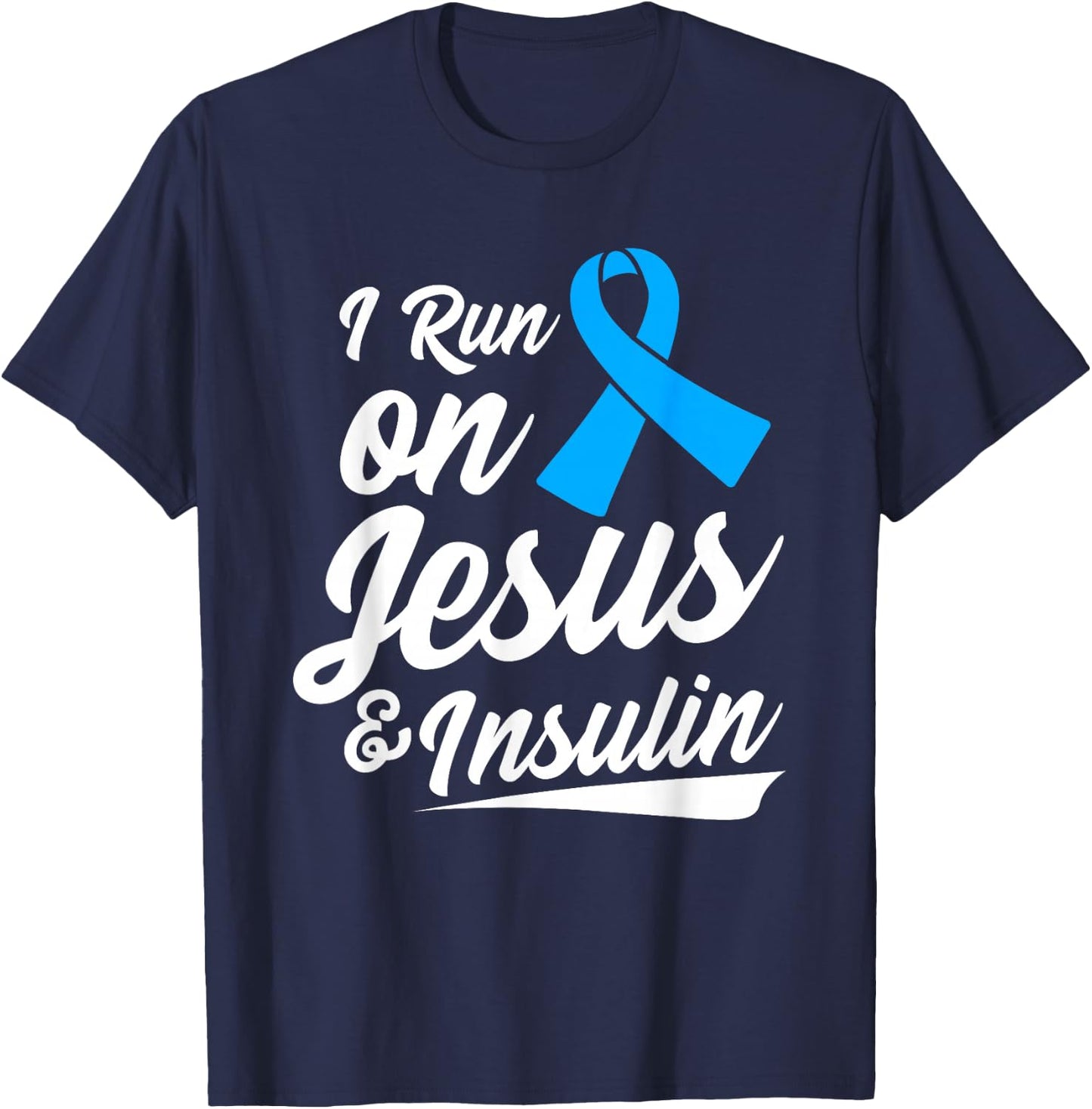 Diabetes Awareness Type 1 2 - Diabetic T1D T2D T-Shirt - T-Shirt | Navy