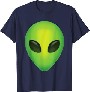 Alien Head Colorful Alien Rave T-Shirt - T-Shirt | Navy