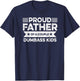 Proud Father Of A Couple Dumbass Kids - Funny Father's Day T-Shirt - T-Shirt | Navy