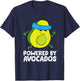 Avocado Marathon Running Avocado Powered By Avocados T-Shirt - T-Shirt | Navy