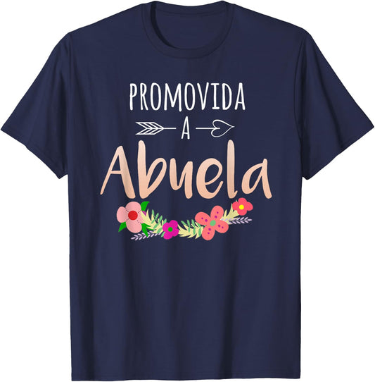 Promovida A Abuela Spanish Pregnancy Announcement Grandma T-Shirt - T-Shirt | Navy
