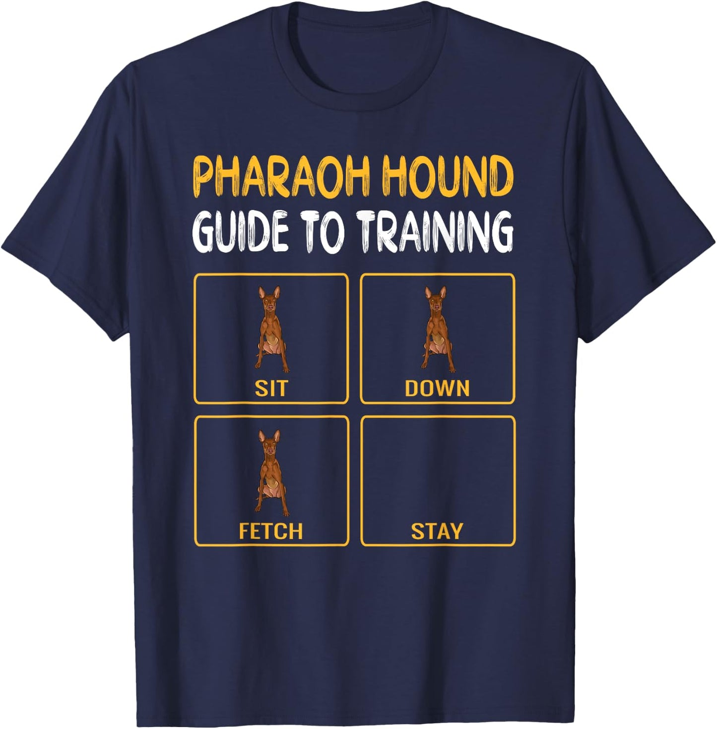 Funny Pharaoh Hound Guide To Training Dog Obedience Women T-Shirt - T-Shirt | Navy