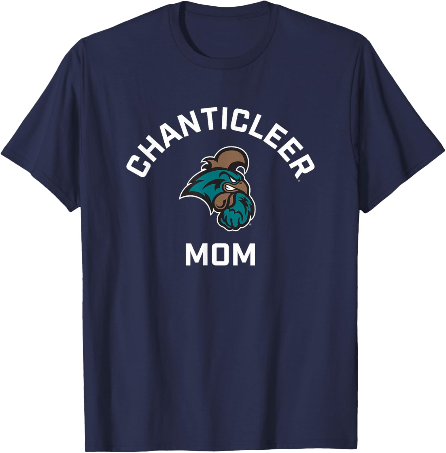 Coastal Carolina University Chanticleers Arched Mom T-Shirt - T-Shirt | Navy