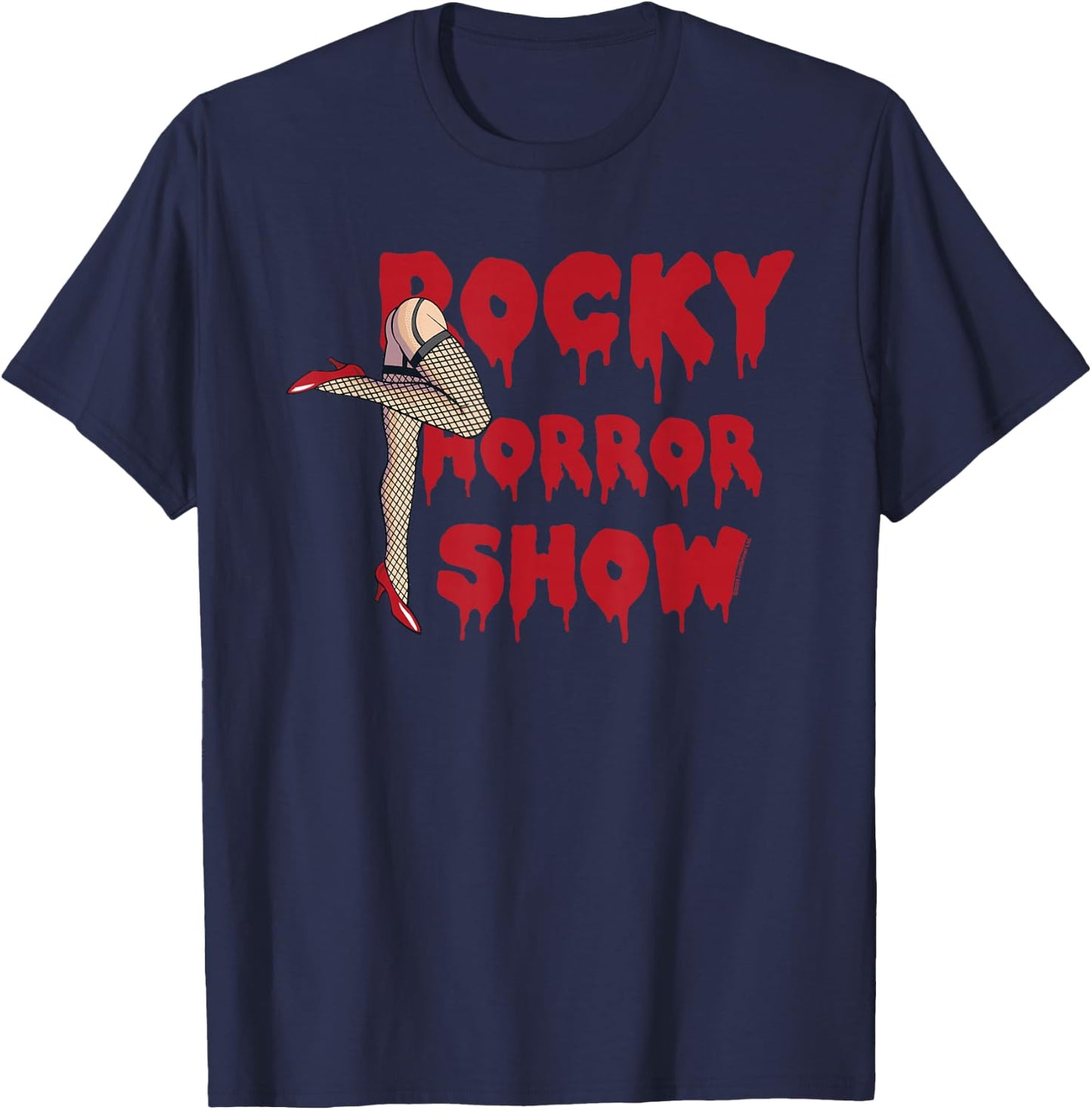 Rocky Horror Show Legs with Logo Block T-Shirt - T-Shirt | Navy