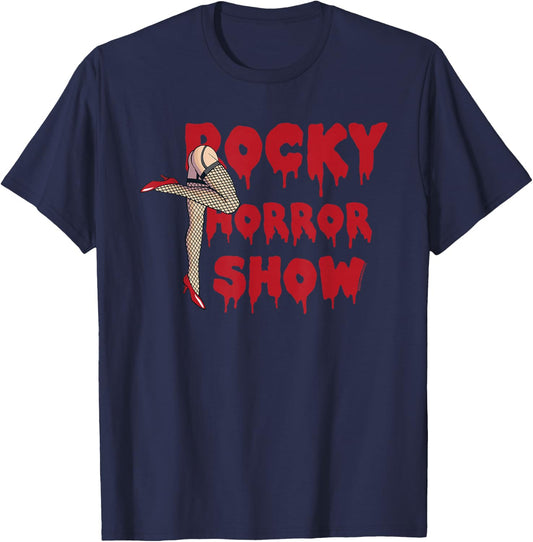Rocky Horror Show Legs with Logo Block T-Shirt - T-Shirt | Navy