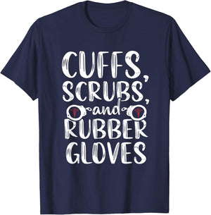 Cuffs Correctional Nurse RN Prison Nursing Medical T-Shirt - T-Shirt | Navy