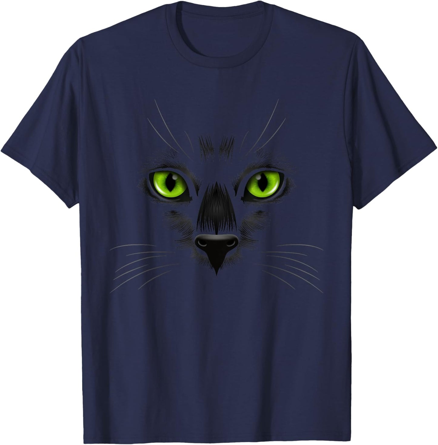 Black Cat eyes Shirt for lovers cats | Halloween Costume Men Women Kids T-Shirt - T-Shirt | Navy