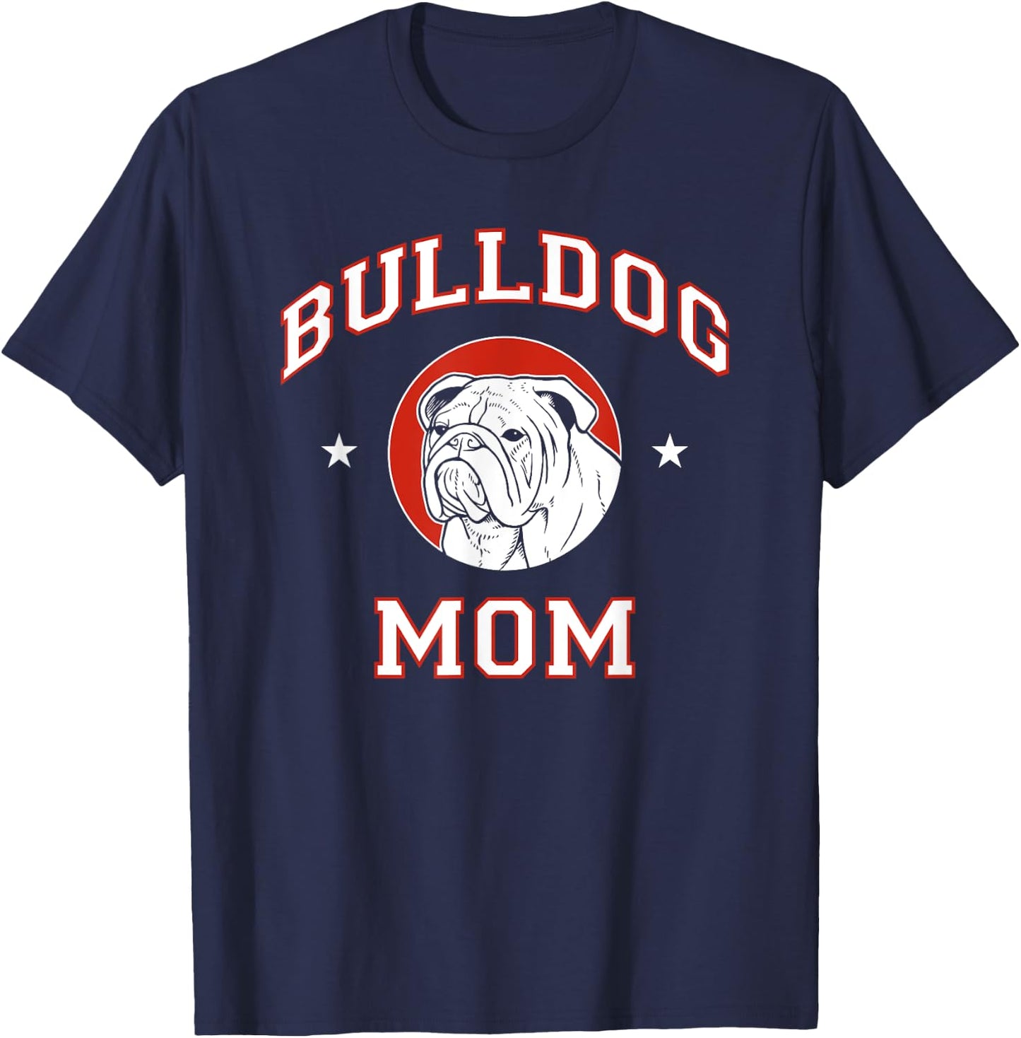 Bulldog Mom Dog Mother Women Girls Kids T-Shirt - T-Shirt | Navy